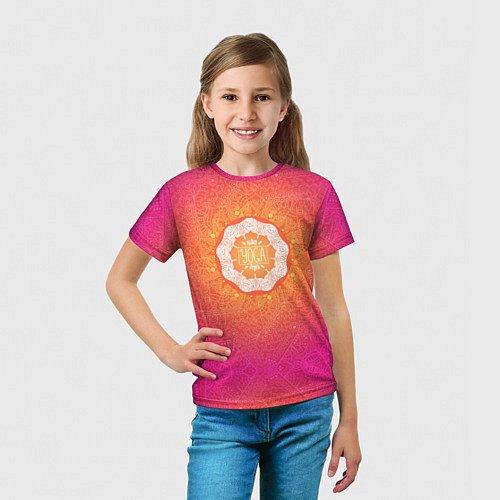 Детская футболка Солнечная мандала / 3D-принт – фото 5