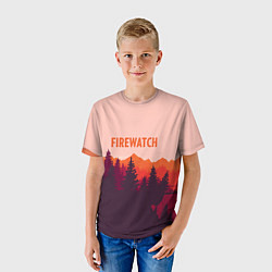 Футболка детская Firewatch: Orange Style, цвет: 3D-принт — фото 2