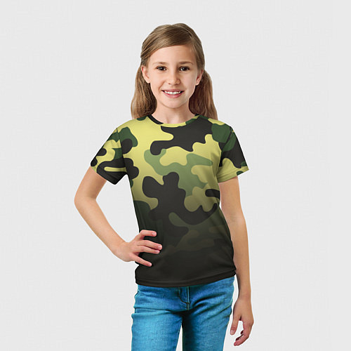 Детская футболка Военный камуфляж / 3D-принт – фото 5