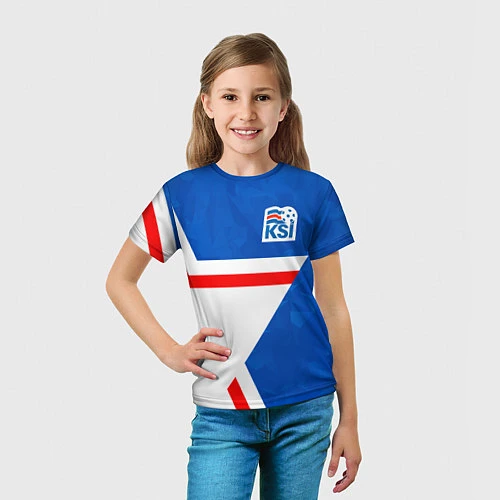 Детская футболка KSI ICELAND STAR / 3D-принт – фото 5