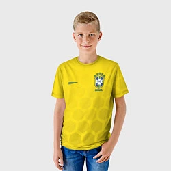 Футболка детская Brazil Team: WC 2018, цвет: 3D-принт — фото 2