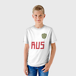 Футболка детская Rus Team: Away WC 2018, цвет: 3D-принт — фото 2