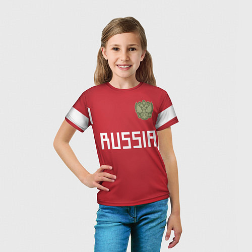 Детская футболка Сборная России 2018 / 3D-принт – фото 5