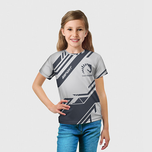 Детская футболка Team Liquid: Grey E-Sport / 3D-принт – фото 5