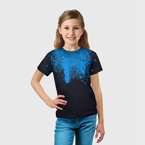 Детская футболка Android Blood: Blue / 3D-принт – фото 5