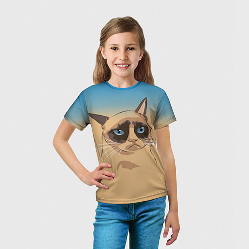 Детская футболка Grumpy cat / 3D-принт – фото 5