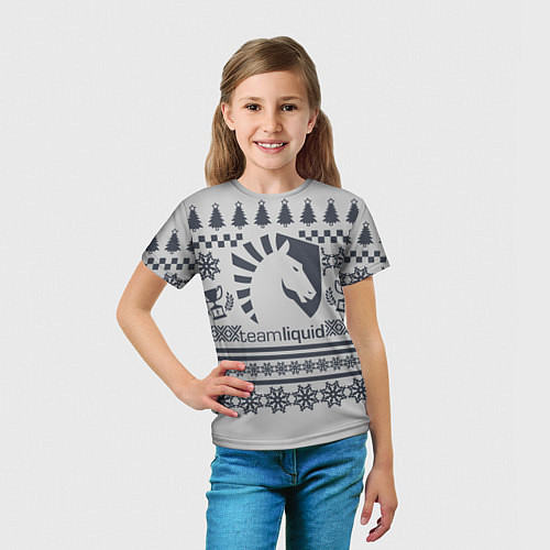 Детская футболка Team Liquid: Grey Winter / 3D-принт – фото 5