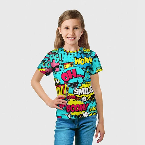 Детская футболка Кислотный поп-арт / 3D-принт – фото 5