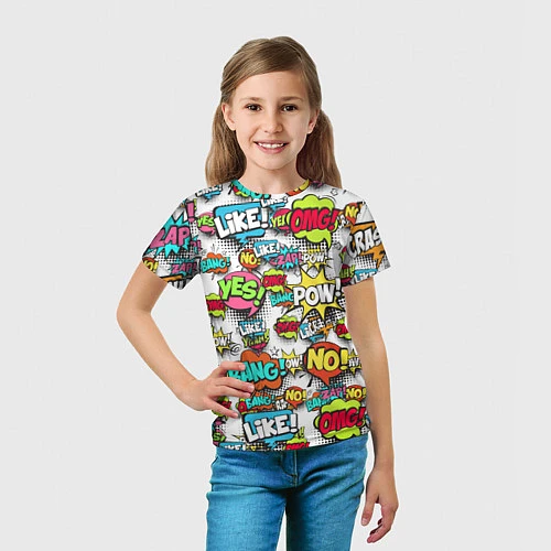Детская футболка Pop art Fashion / 3D-принт – фото 5