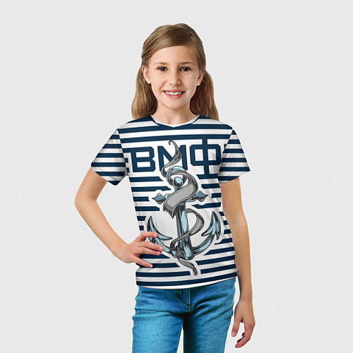 Детская футболка Якорь ВМФ / 3D-принт – фото 5