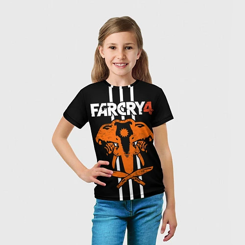 Детская футболка Far Cry 4: Orange Elephant / 3D-принт – фото 5