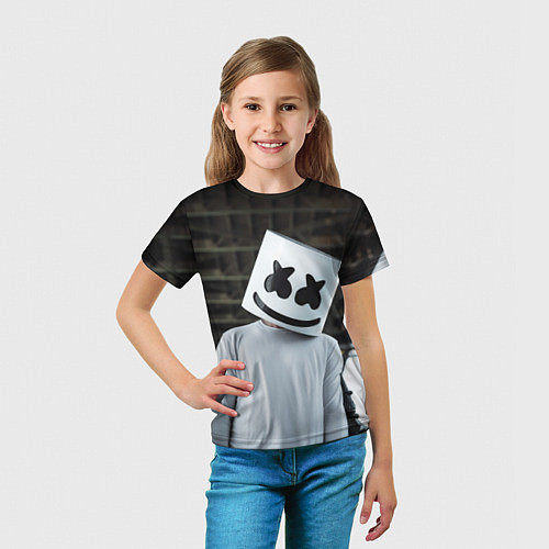 Детская футболка Marshmallow DJ / 3D-принт – фото 5