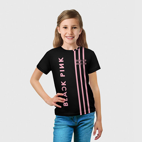 Детская футболка Black Pink / 3D-принт – фото 5