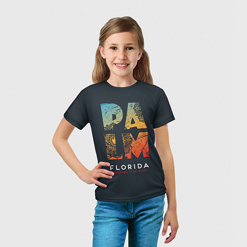 Детская футболка Palm Florida: Surfing Time / 3D-принт – фото 5