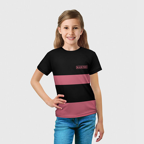 Детская футболка Black Pink: Rose 97 / 3D-принт – фото 5