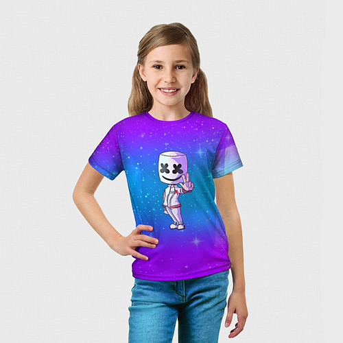 Детская футболка Marshmello: Spaceman / 3D-принт – фото 5
