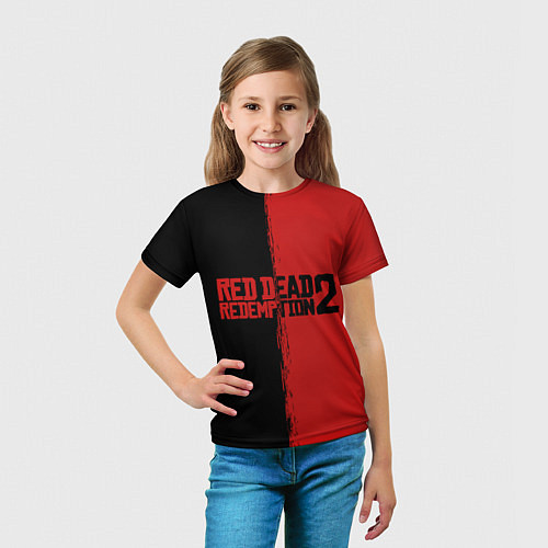 Детская футболка RDD 2: Black & Red / 3D-принт – фото 5