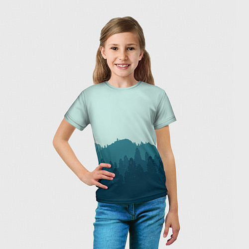 Детская футболка Firewatch Wood / 3D-принт – фото 5