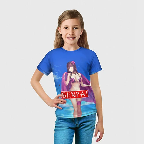 Детская футболка Senpai: Summer Girl / 3D-принт – фото 5