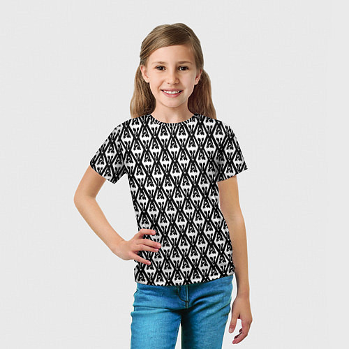 Детская футболка TES: White Pattern / 3D-принт – фото 5