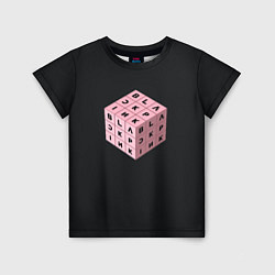 Футболка детская Black Pink Cube, цвет: 3D-принт