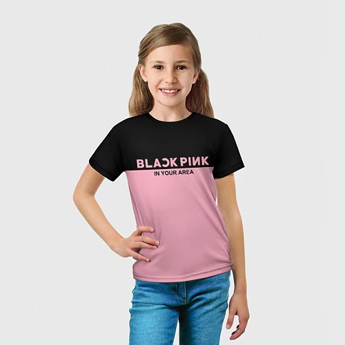 Детская футболка Black Pink: In Your Area / 3D-принт – фото 5