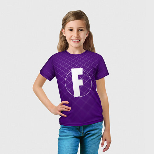 Детская футболка F – Fortnite / 3D-принт – фото 5