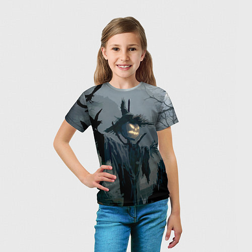 Детская футболка Halloween Scarecrow / 3D-принт – фото 5
