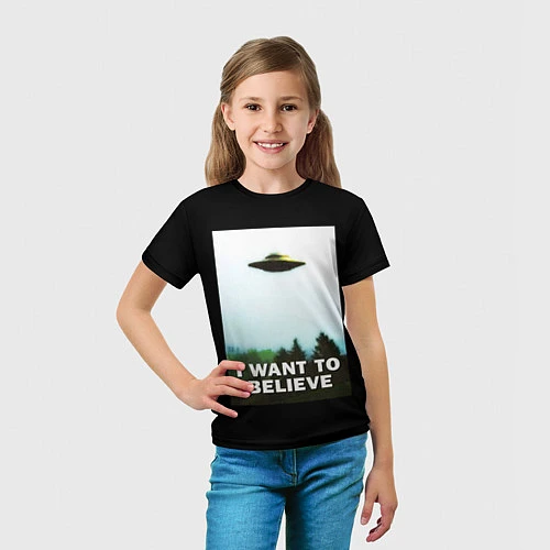 Детская футболка I Want To Believe / 3D-принт – фото 5