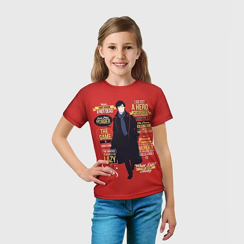Детская футболка Шерлок Холмс / 3D-принт – фото 5