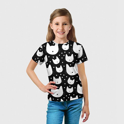 Детская футболка Love Cats Pattern / 3D-принт – фото 5