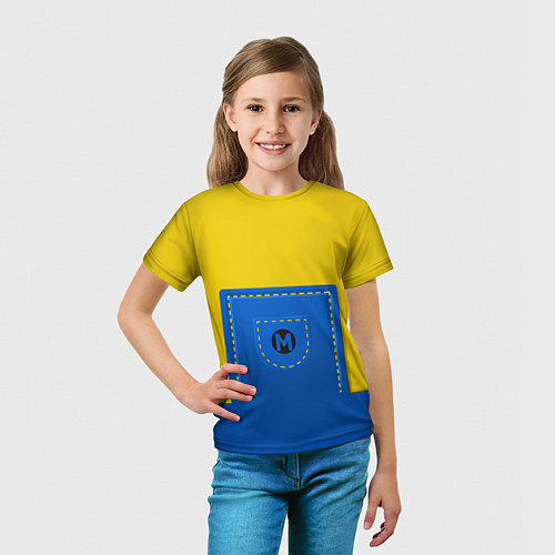 Детская футболка Спецовка желтенького персонажа / 3D-принт – фото 5