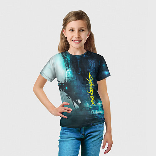 Детская футболка Cyberpunk 2077: Techno / 3D-принт – фото 5