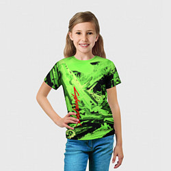 Футболка детская Cyberpunk 2077: Green Breaks, цвет: 3D-принт — фото 2