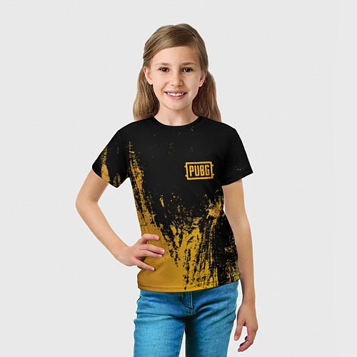 Детская футболка PUBG: Yellow Colour / 3D-принт – фото 5