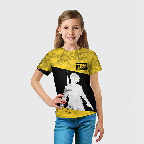 Детская футболка PUBG: Yellow Grunge / 3D-принт – фото 5
