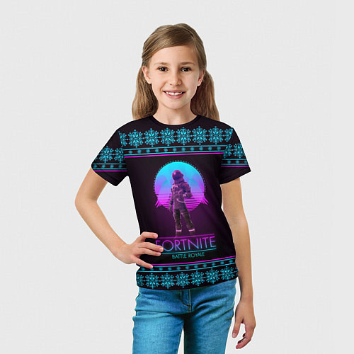 Детская футболка Fortnite: Neon Battle / 3D-принт – фото 5
