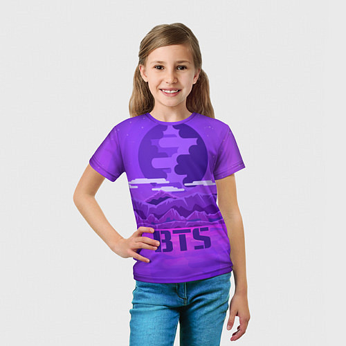 Детская футболка BTS: Violet Mountains / 3D-принт – фото 5