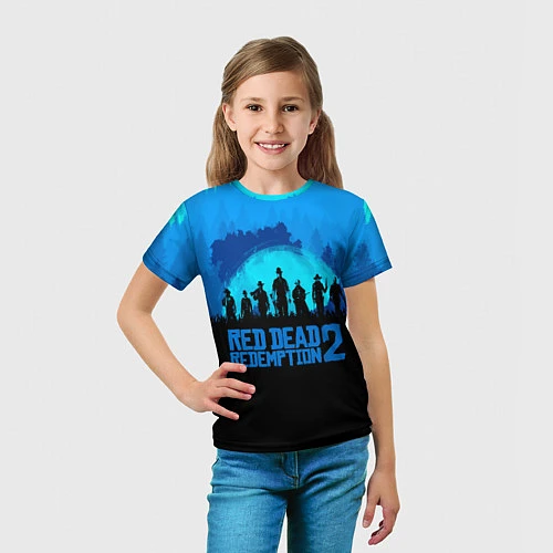 Детская футболка RDR 2: Blue Style / 3D-принт – фото 5