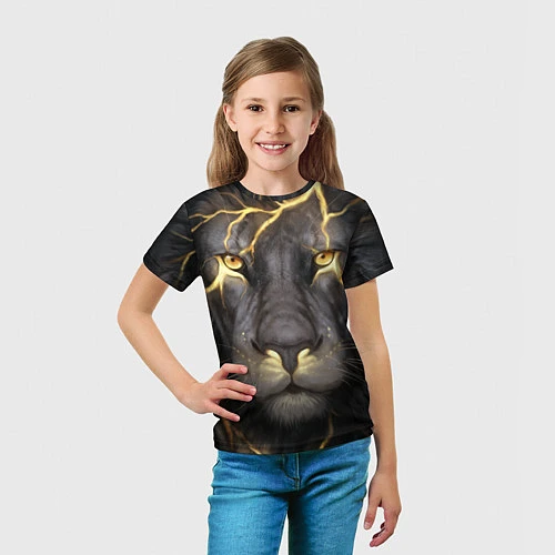 Детская футболка Лев с молнией / 3D-принт – фото 5