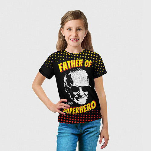 Детская футболка Stan Lee: Father of Superhero / 3D-принт – фото 5