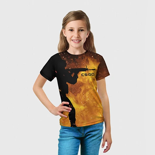 Детская футболка CS:GO Dark Fire / 3D-принт – фото 5