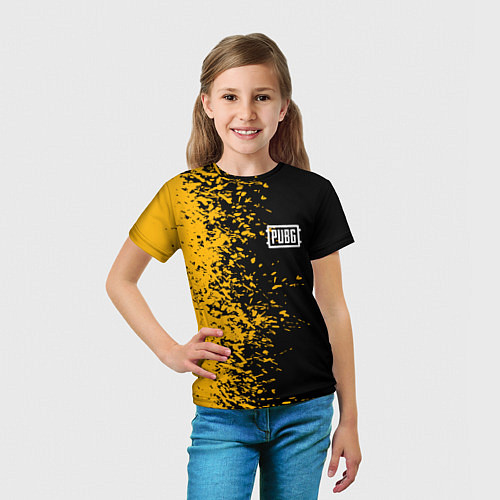 Детская футболка PUBG: Yellow vs Black / 3D-принт – фото 5