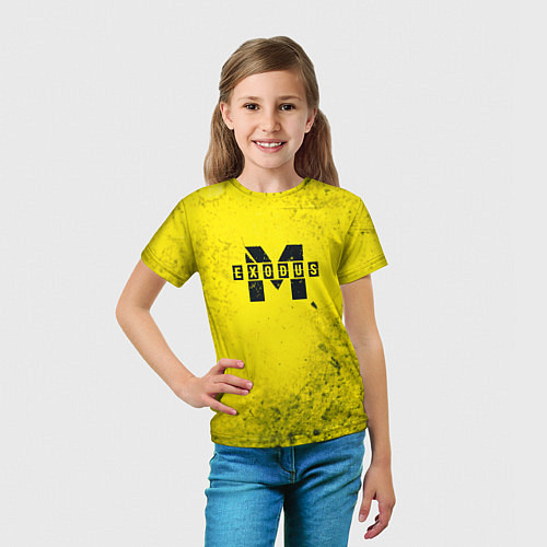 Детская футболка Metro Exodus: Yellow Grunge / 3D-принт – фото 5