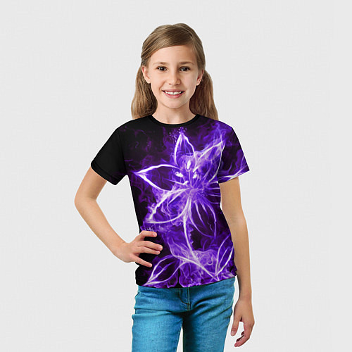 Детская футболка Цветок Тьмы / 3D-принт – фото 5
