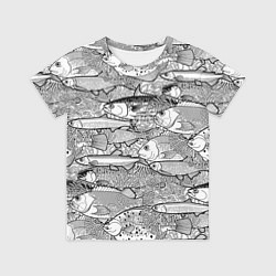 Футболка детская Рыбы графика, цвет: 3D-принт