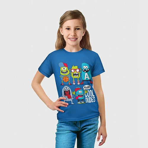 Детская футболка Cool Dudes / 3D-принт – фото 5