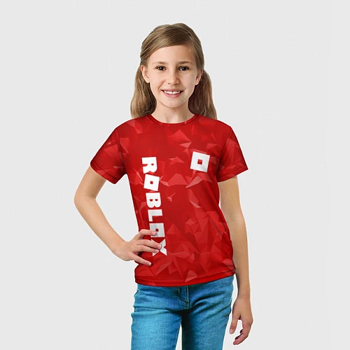 Детская футболка ROBLOX: Red Style / 3D-принт – фото 5