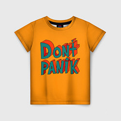 Футболка детская Do not panic - 3D lettering, цвет: 3D-принт