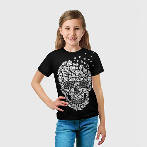Детская футболка Diamond Skull / 3D-принт – фото 5